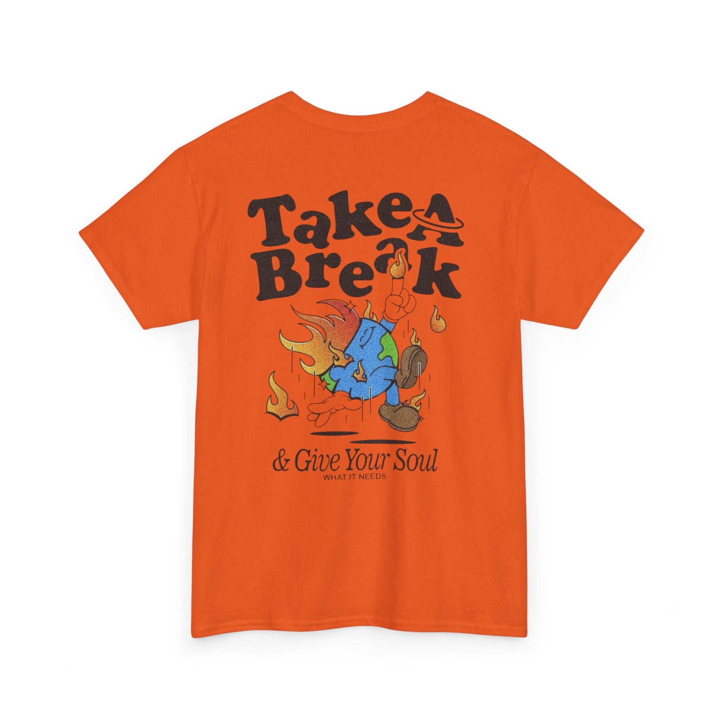 Unisex Heavy Cotton T-Shirt - Cute Reminder 'Take a Break' Design