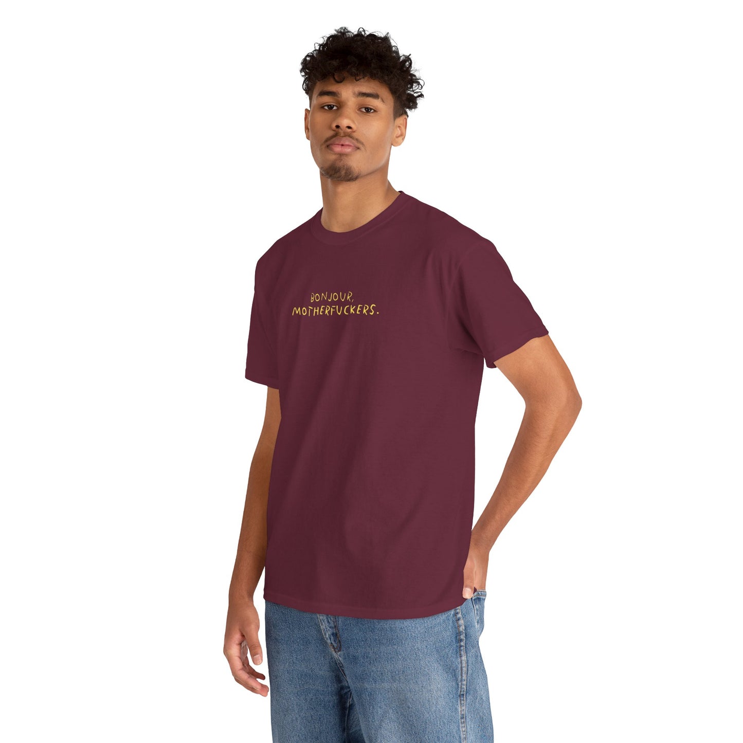 Graphic Unisex Funny Tee - BONJOUR, MOTHERFUCKERS.