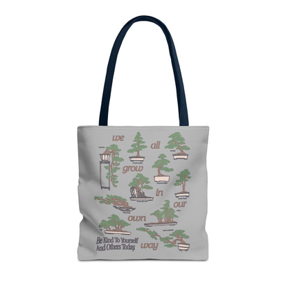 Cute & Minimalist Glass Design Tote Bag - Be Kind to Yourself and Others.