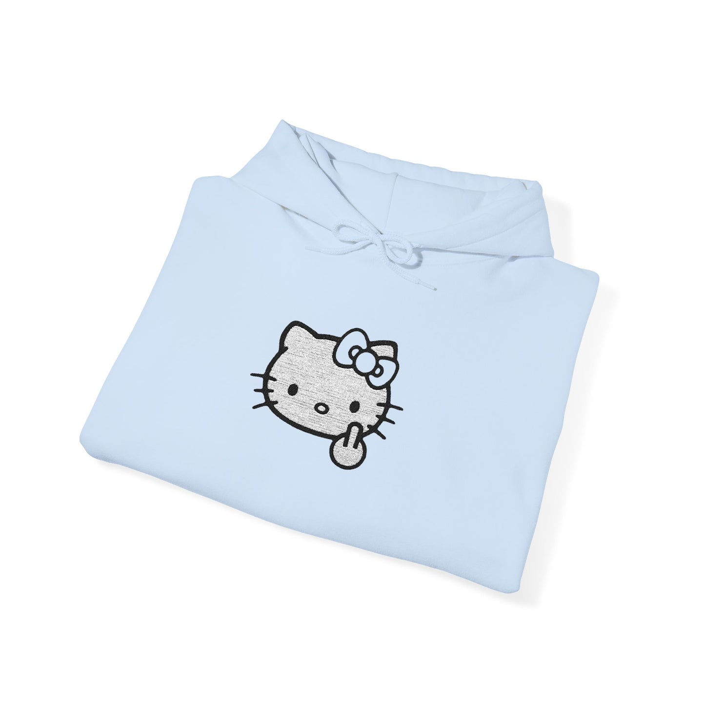 Hello Kitty Fuck Off Sign Unisex Hoodie - Cute Kawaii Graphic Pullover