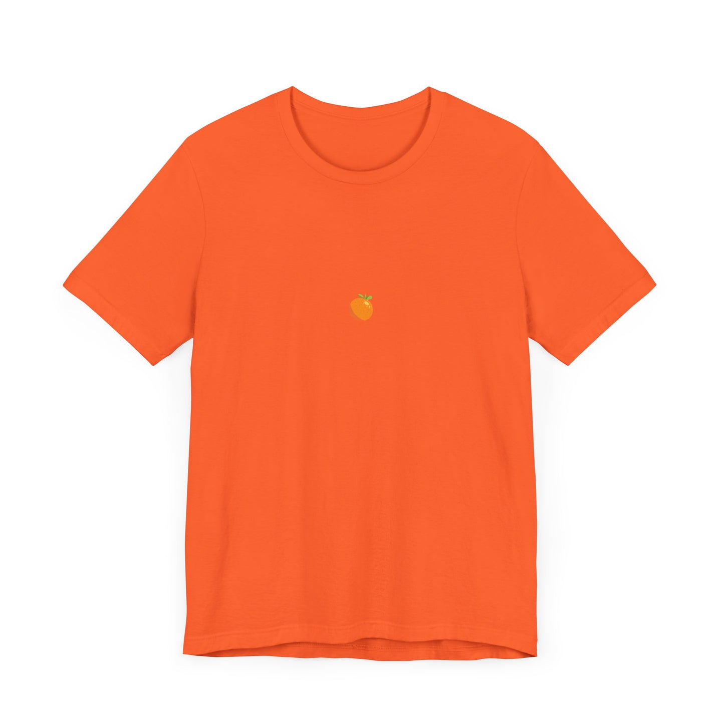 Bright Orange Embroidered Tee – Unisex Casual Citrus Minimalist Orange Design Shirt