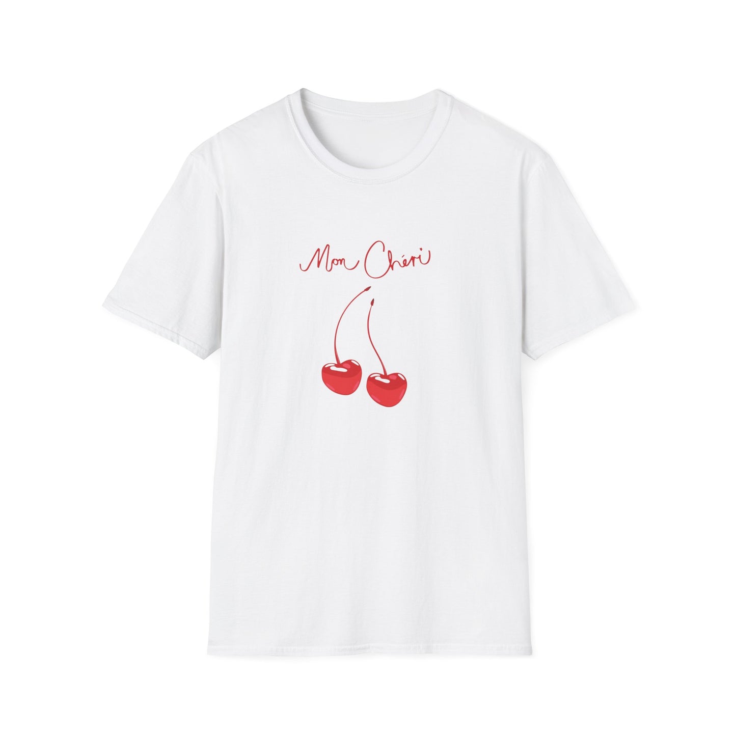 Mon Cheri with Cute Fruit Design - Unisex Softstyle T-Shirt