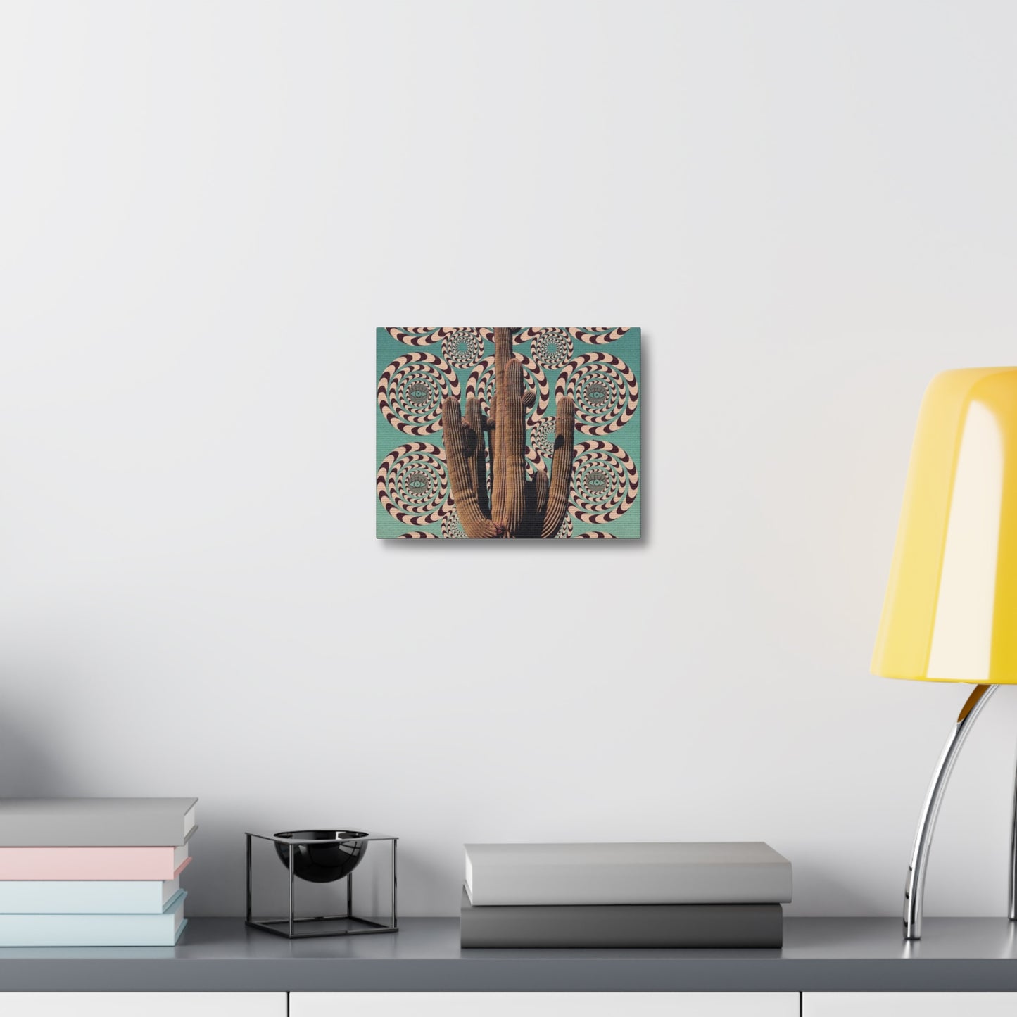 Stretched Canvas with Mystical Cactus Art – Southwest Aesthetic Print