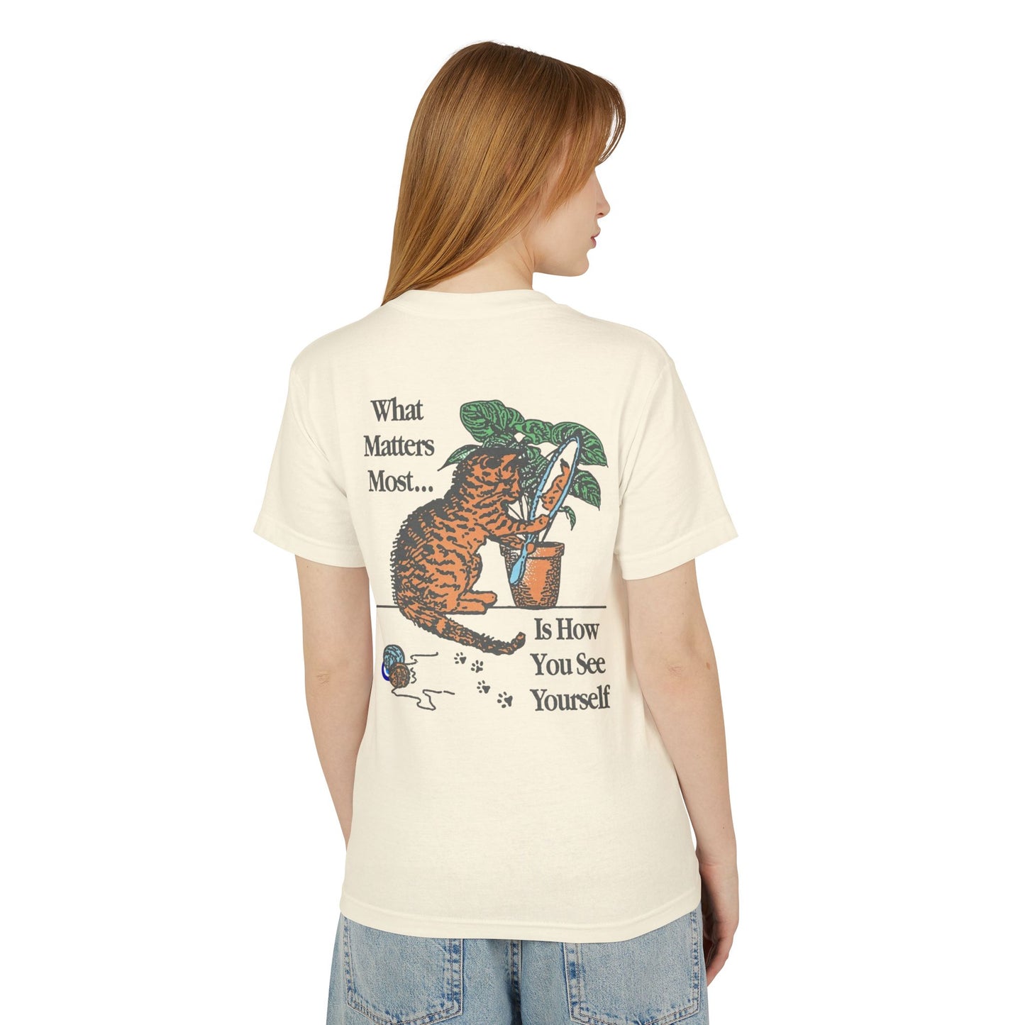 Unisex Heavyweight Cotton Tee - Importance is How Do You See Yourself