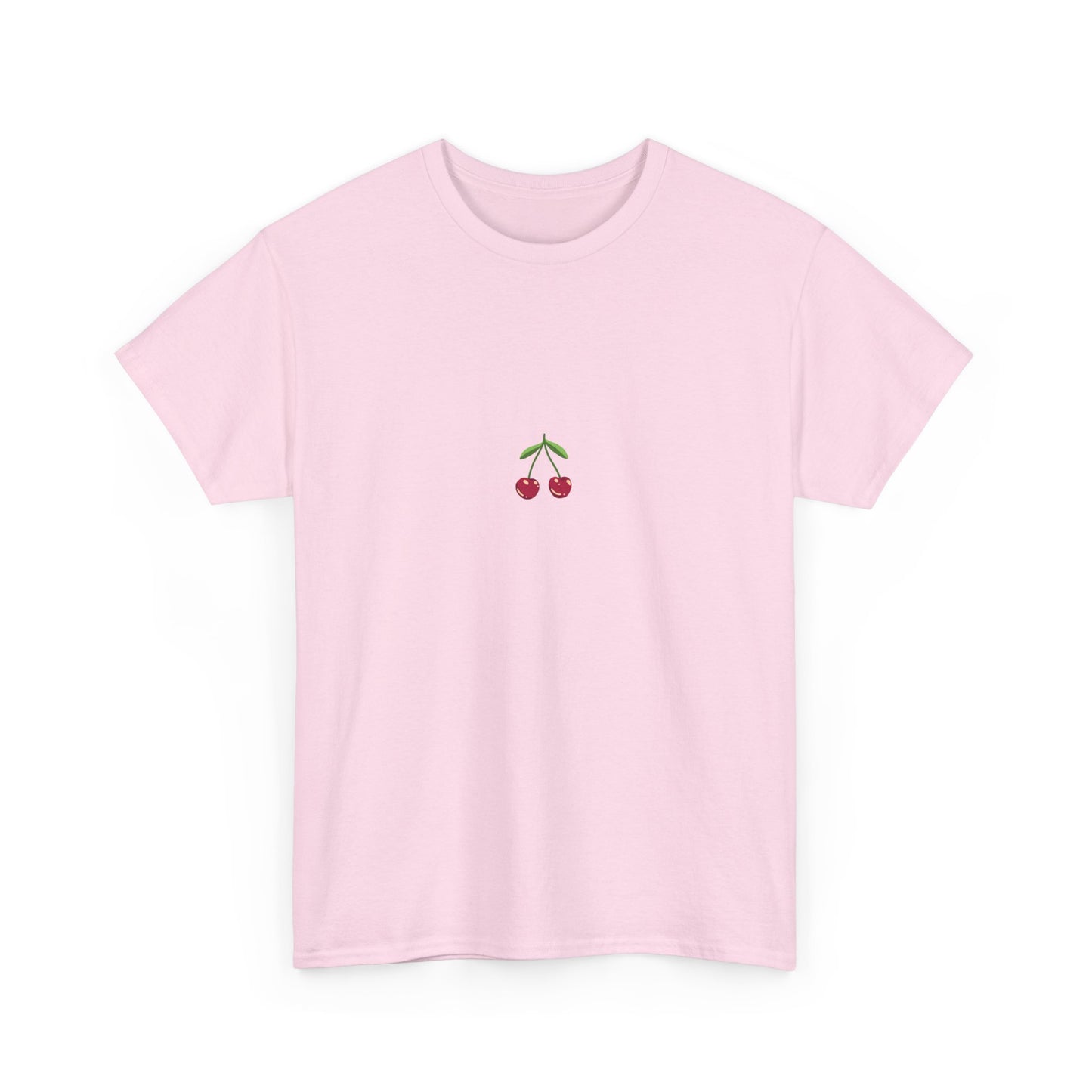 Unisex Heavy Cotton Tee - Cute & Minimalist Cherry Design