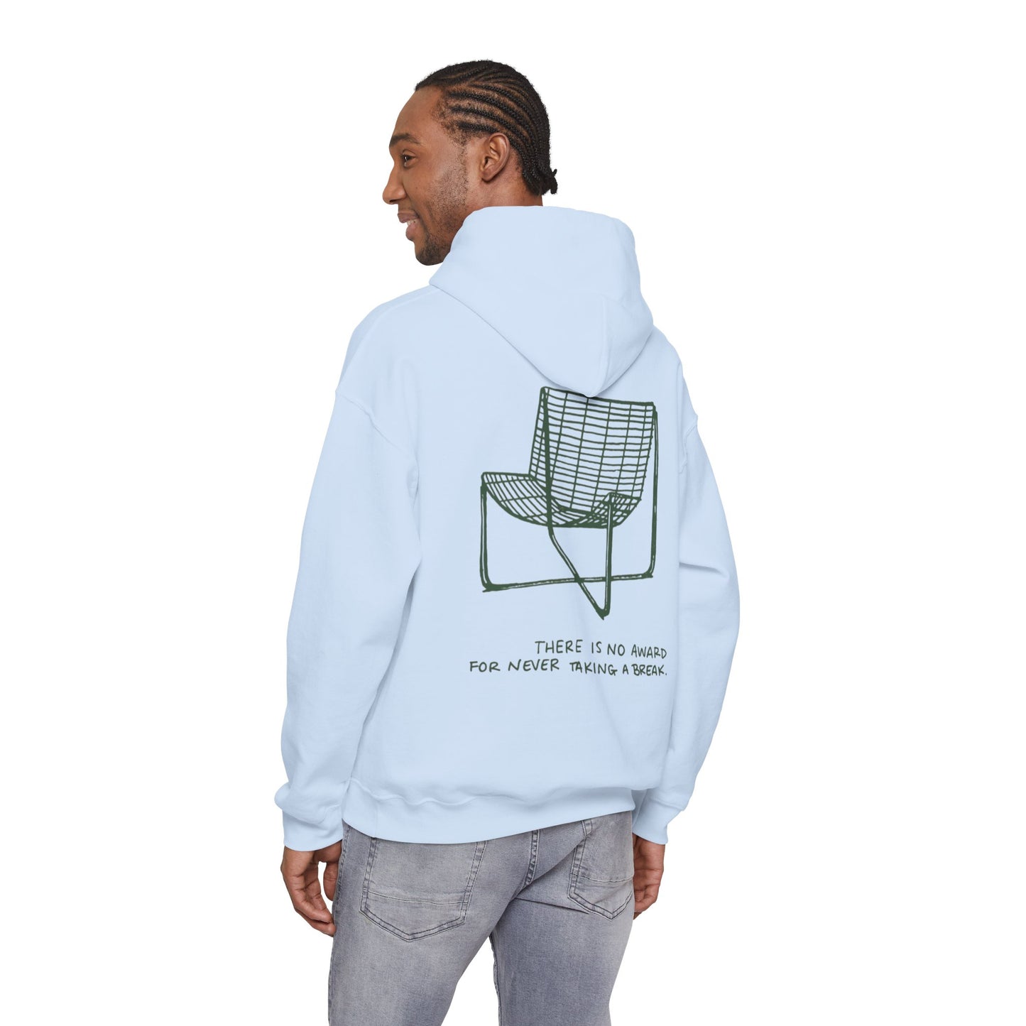 Unisex Graphic Hoodie— "There Is No Award For Nobody Showing Up" Motivational Design