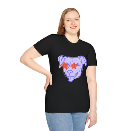 Cool Dog Star Glasses - Unisex Softstyle T-Shirt