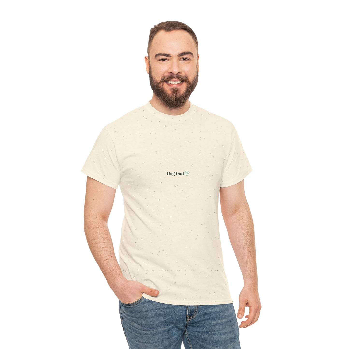 Unisex Heavy Cotton Tee - Minimal Dog Dad Design