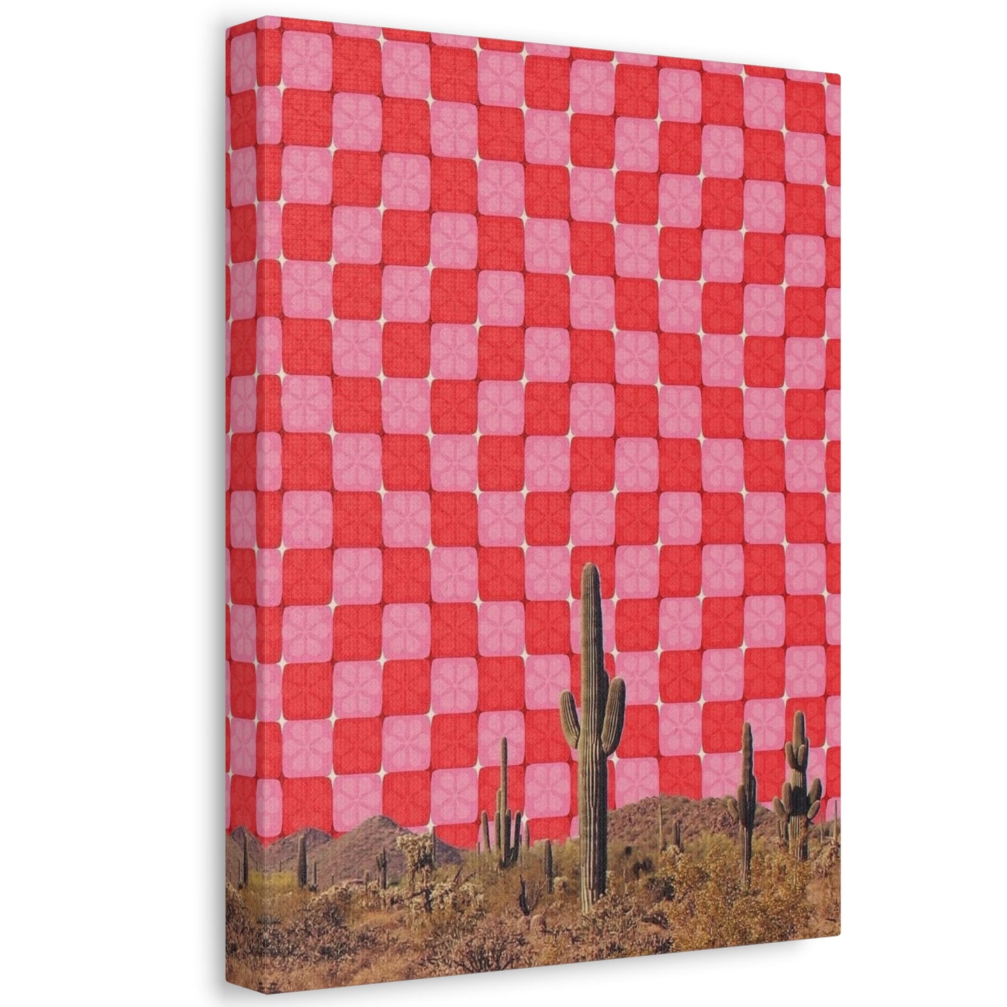 Stretched Canvas with Southwest Surrealism Art – Modern Desert Decor