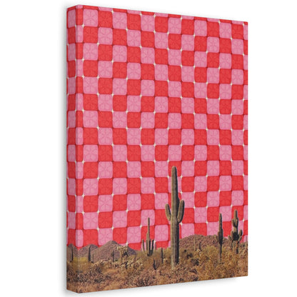 Stretched Canvas with Southwest Surrealism Art – Modern Desert Decor