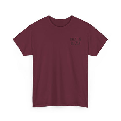 Fluent in Sarcasm - Minimalist Embroidered T-Shirt, Casual & Witty