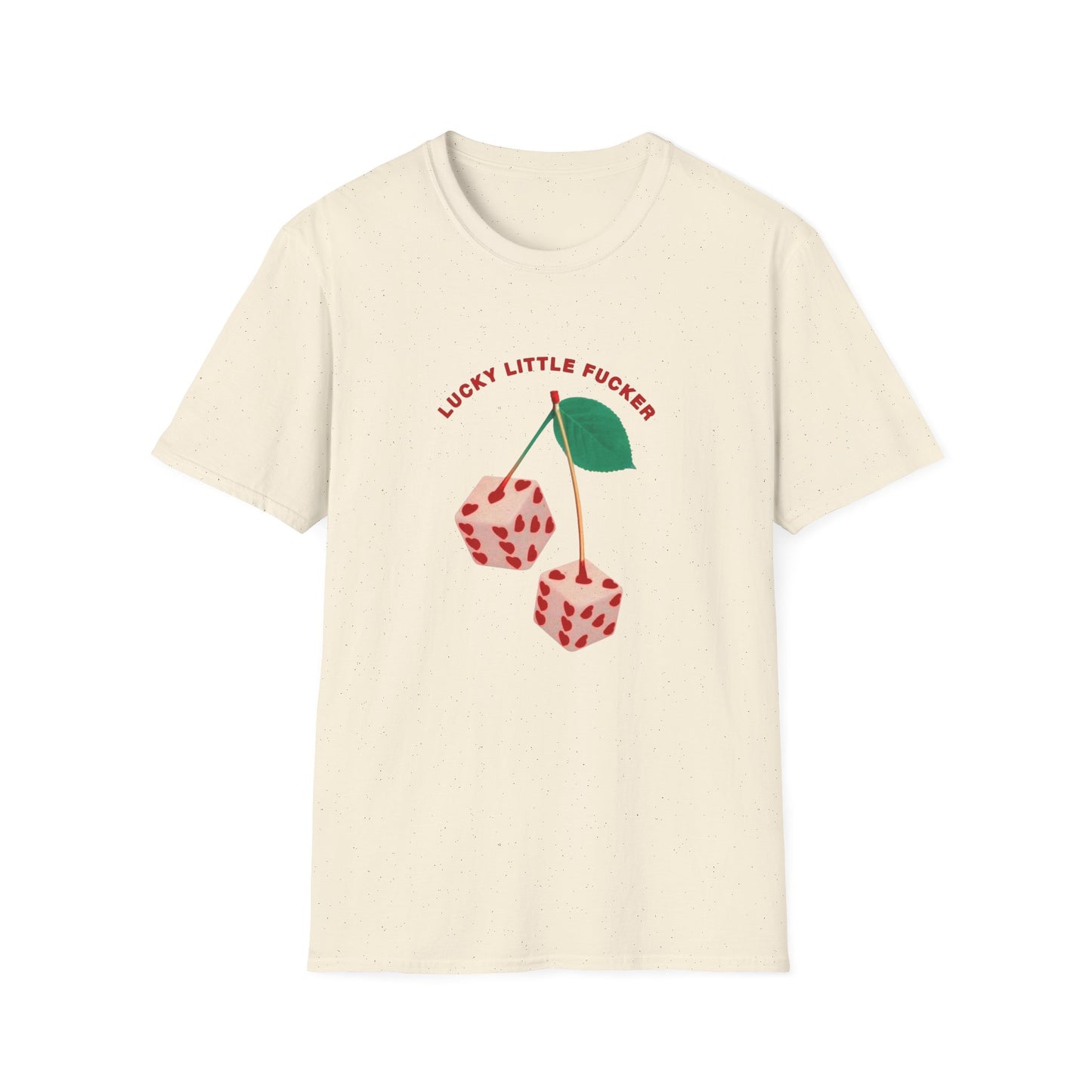 Funny Unisex Softstyle T-Shirt - Lucky Little Fucker Design