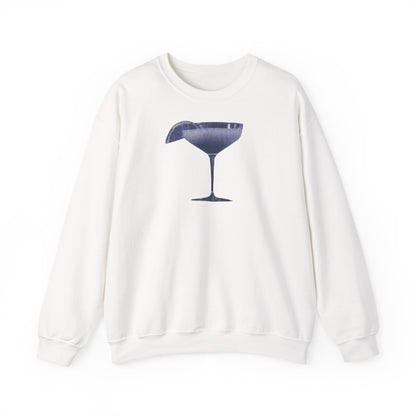 Champagne Coupe Sweatshirt — Minimal Cocktail Glass Crewneck