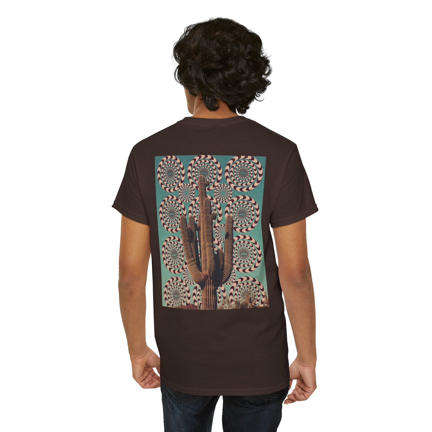 Mystical Unisec Tee - Southwest Aesthetic Cactus & Eye Design