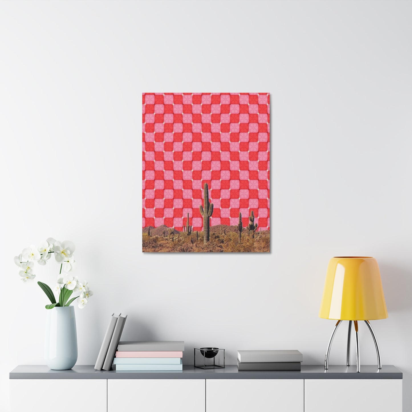 Stretched Canvas with Southwest Surrealism Art – Modern Desert Decor