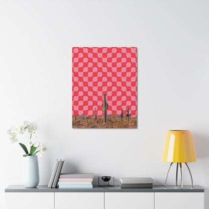 Stretched Canvas with Southwest Surrealism Art – Modern Desert Decor