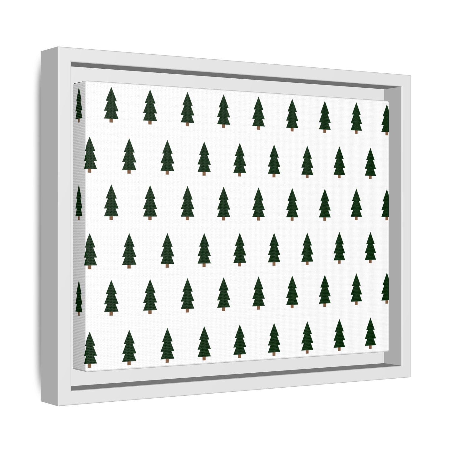 Elegant Tree Patterned Wall Art – Minimalist, Cool Matte Canvas, Framed (Multi-color)