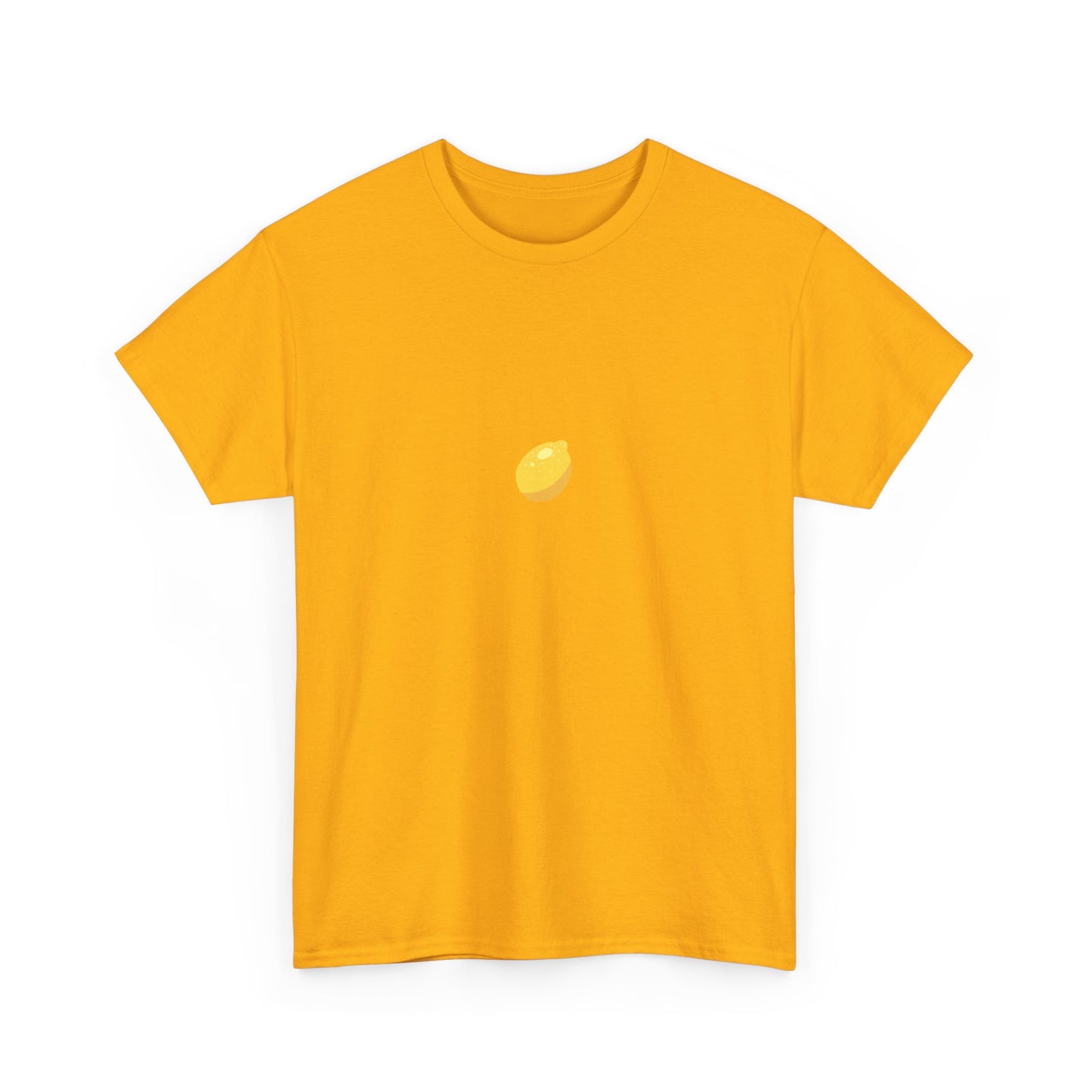 Unisex Minimal Tee with Lemon Embroidery – Casual & Cute