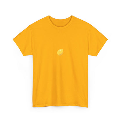 Unisex Minimal Tee with Lemon Embroidery – Casual & Cute