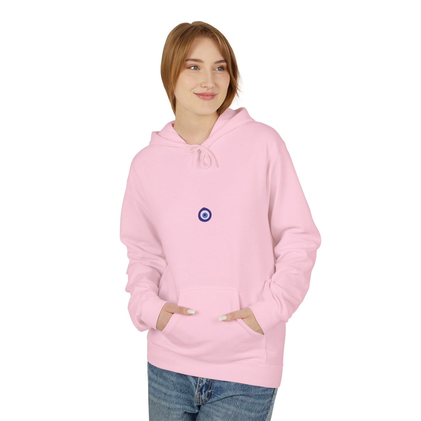 Unisex Midweight Softstyle Fleece Hoodie - Evil Eye & Brand Sign