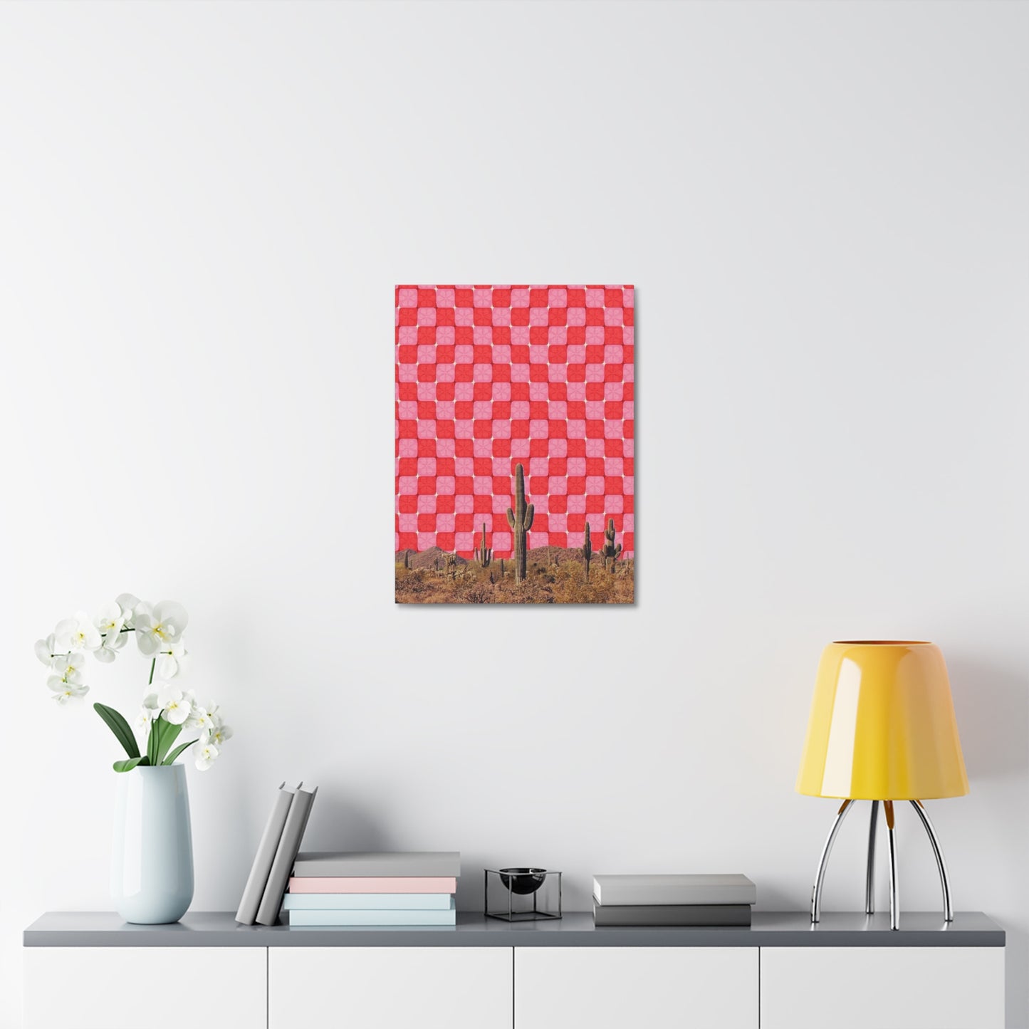 Stretched Canvas with Southwest Surrealism Art – Modern Desert Decor