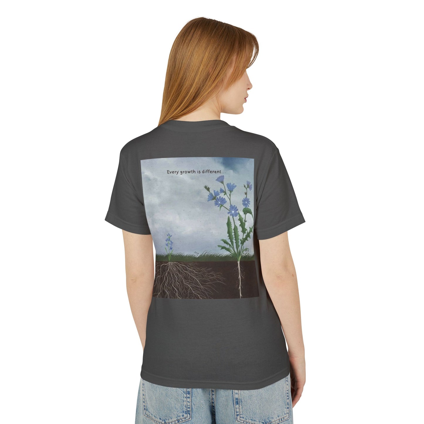 Unisex Garment-Dyed Heavyweight Cotton Tee - Every Growth is Different