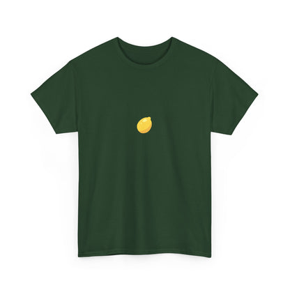 Unisex Minimal Tee with Lemon Embroidery – Casual & Cute