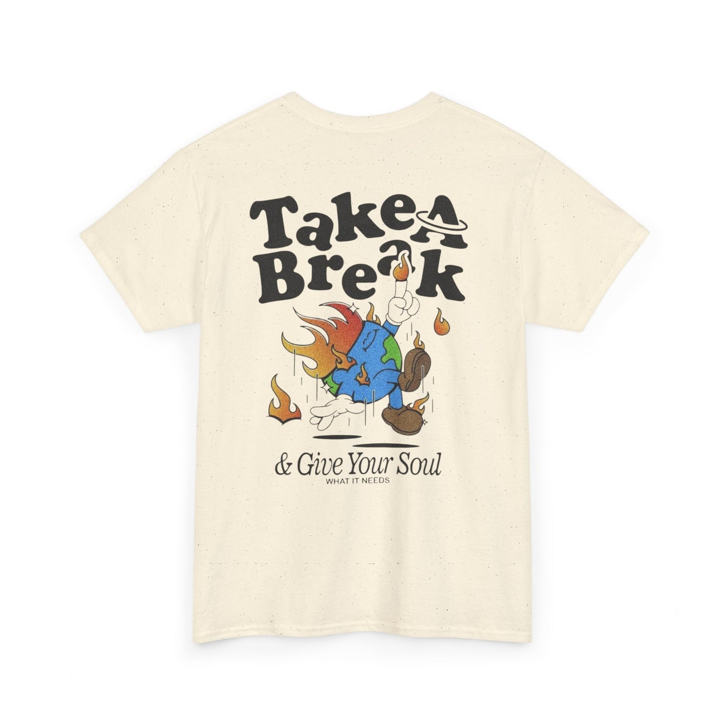 Unisex Heavy Cotton T-Shirt - Cute Reminder 'Take a Break' Design