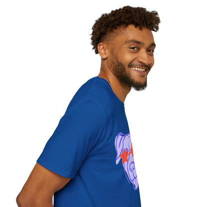 Cool Dog Star Glasses - Unisex Softstyle T-Shirt