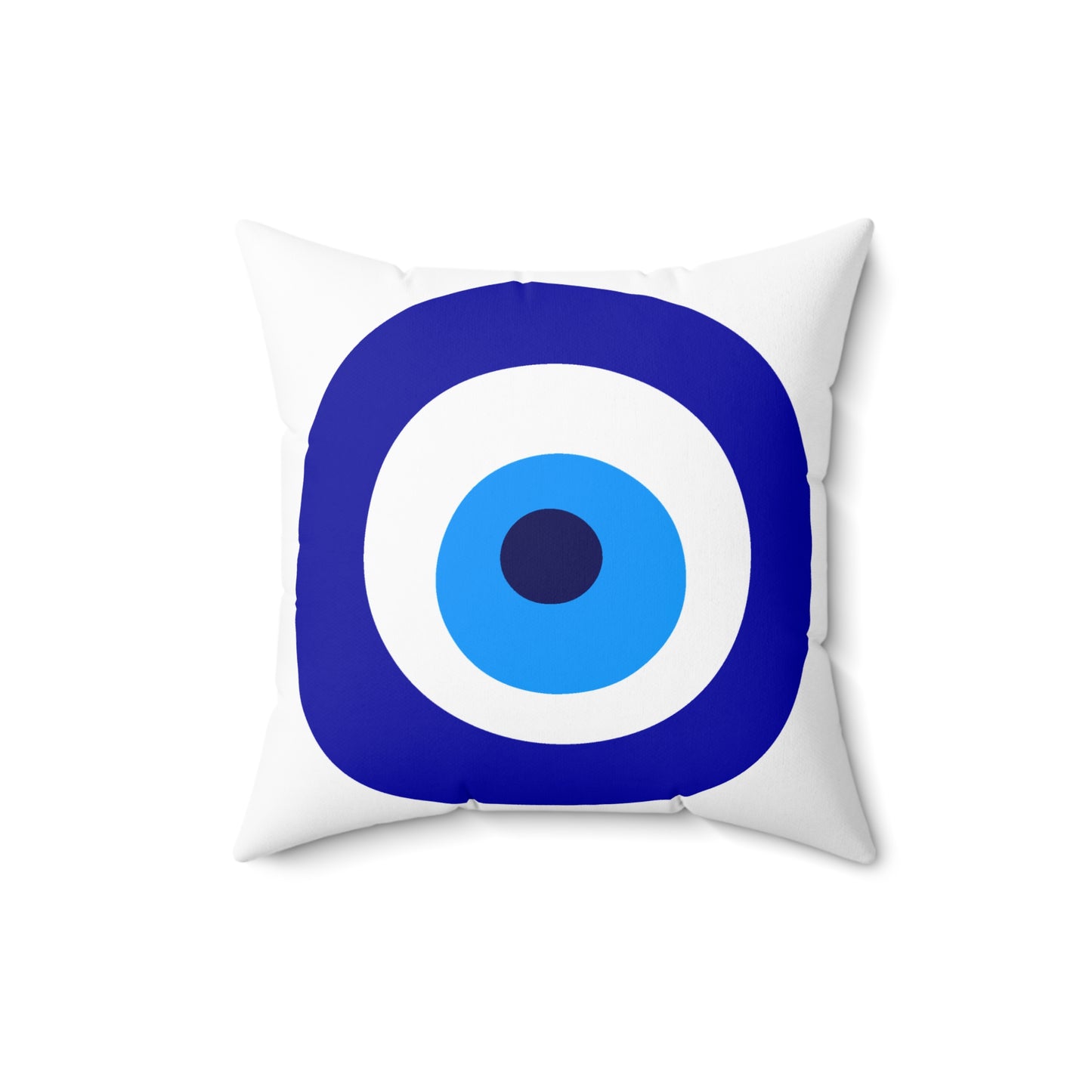 Spun Polyester Square Pillow - Protect Evil Eye Design