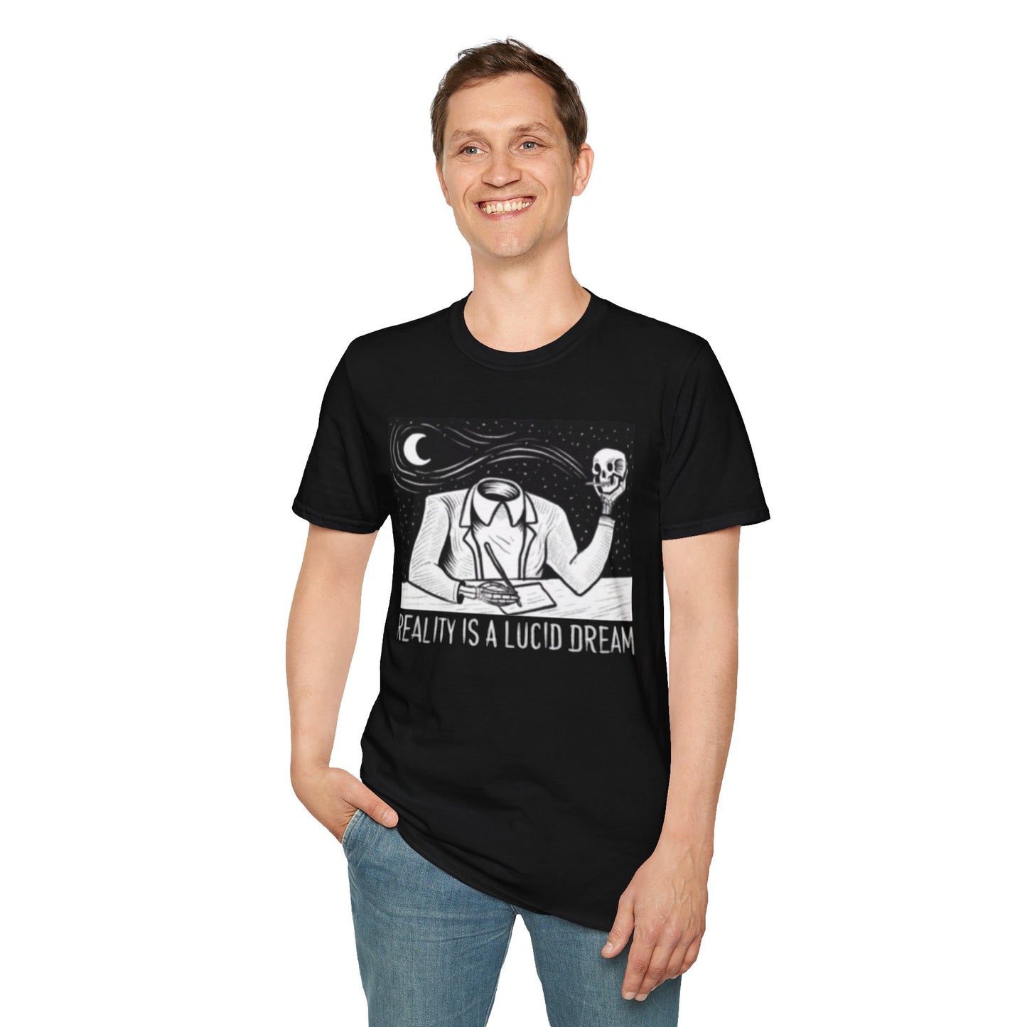 Lucid Dream Unisex T-Shirt — "Reality Is A Lucid Dream" Surreal Headless Design