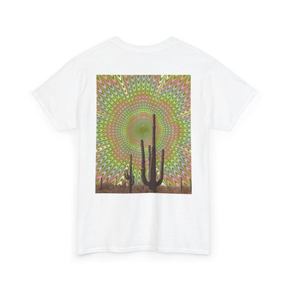 Trippy Western Art with Optical Illusion Cactus - Unisex Garment-DyedTrippy Tee