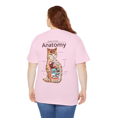 Funny Cat Anatomy Unisex Tee - Mouse, Goldfish Bowl, Love Birds Design