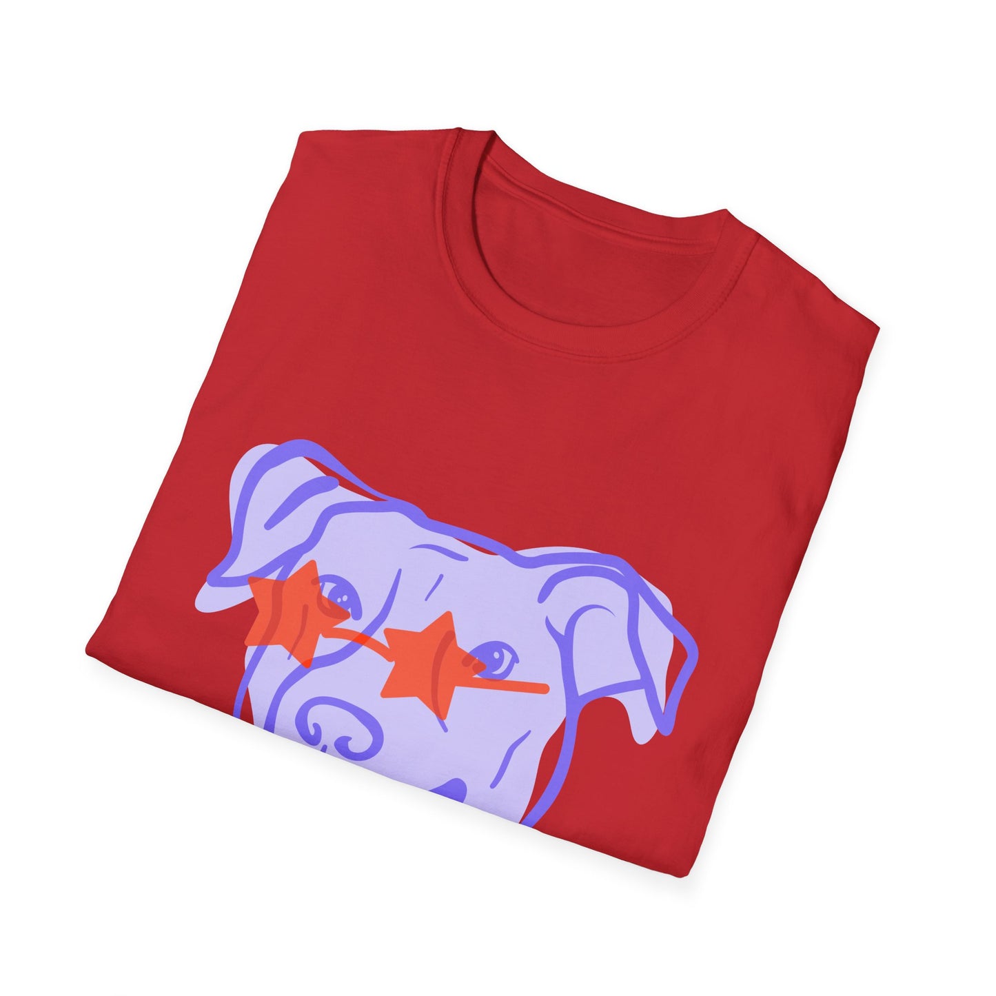Cool Dog Star Glasses - Unisex Softstyle T-Shirt