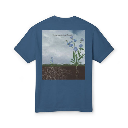 Unisex Garment-Dyed Heavyweight Cotton Tee - Every Growth is Different