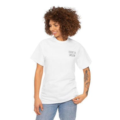 Fluent in Sarcasm - Minimalist Embroidered T-Shirt, Casual & Witty