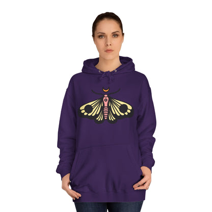 Unisex College Hoodie - Deal with it! - Minimalist Butterfly