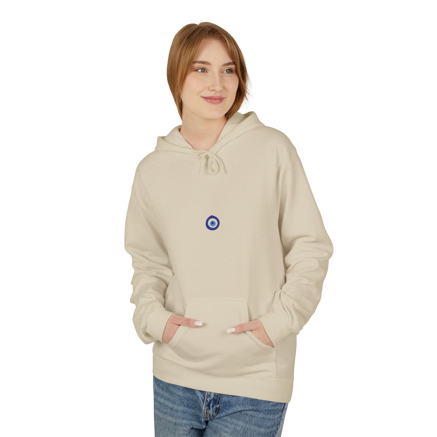 Unisex Midweight Softstyle Fleece Hoodie - Evil Eye & Brand Sign