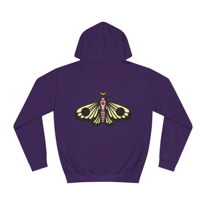 Unisex College Hoodie - Deal with it! - Minimalist Butterfly