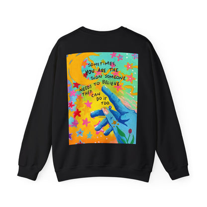 Heavy Blend™ Crewneck Sweatshirt - Good Vibes, Minimalist & Cool Design